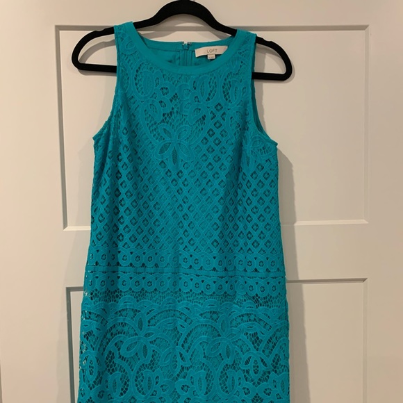 Loft Teal Dress - Picture 1 of 2